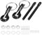 Perno di bloccaggio del cofano Kit di bloccaggio del perno del cofano Perno del cofano del cofano Perni del perno del cofano del cofano universale Kit di chiusura a scatto per auto sportive(Nero)