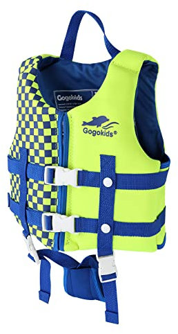 Kinder Schwimmweste Neopren Schwimmen Jacke für Jungen Mädchen Kleinkind Flotation Badeanzug Bademode Schwimmtraining Hilfe mit Straps Lernt Schwimmen, 1-3 Jahre