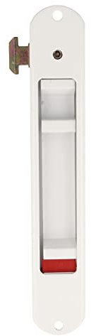 Amig - Cierre de Embutir para Ventanas y Puertas Correderas de Aluminio - Cerradura de Gancho para Empotrar - De Aluminio Acabado en Blanco - Medidas: 192 x 28 mm