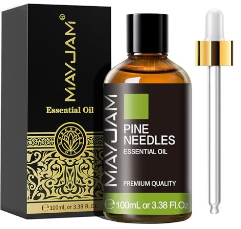 MAYJAM Kiefernnadeln Ätherisches Öl 100ML, Kiefernnadelnöl für Diffusor, Luftbefeuchter, DIY, Home,Wardrobes