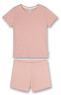 Sanetta Mädchen-Schlafanzug kurz rosa Punkte | Hautfreundlich, weich & atmungsaktiv. | Pyjamaset Größe