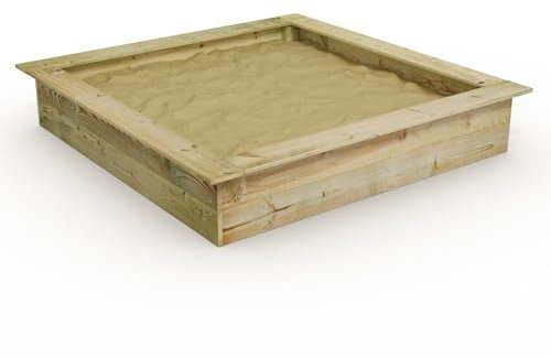 WICKEY Sandkasten Holz Sandkiste King Kong 165 x 165 für Kinder, Buddelkiste, Spielplatz im Garten aus Holz, langlebiger Abenteuerspielplatz für Kinder