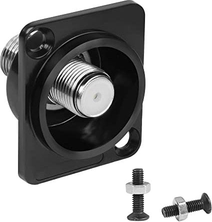 QIANRENON Coassiale F Type Pannello Montaggio Antenna Adattatore F Tipo Femmina a Femmina Coassiale Connettore F testa CATV pannello Presa, per RG6 Coassiale Cavo,TV antenna,RV ricevitore satellitare