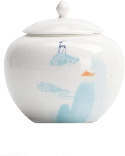 Urne funéraire cercueil familial enterrement funéraire adulte en céramique résistant à l'humidité feu à haute température un petit nombre de personnes tombe mémorial conteneurs funéraires décor