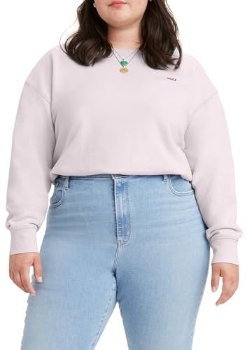 Levi's Plus Size Standard Crew, Maglia di tuta Donna, Mauve Chalk, 1XL