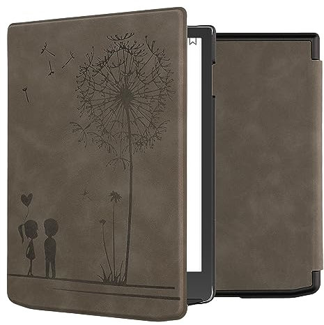 kwmobileÉtui Compatible avec Pocketbook InkPad 4 / Color 3 / Color 2 Coque - Étui à Rabat magnétique tabletteeReader Similicuir - Gris