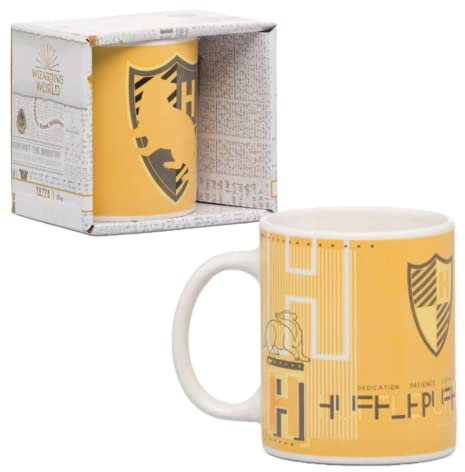 Harry Potter Kaffeetasse, Hogwarts Tasse, Hufflepuff Design Tasse, Hogwarts Geschenk | Gelb