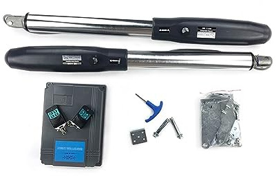 Kit de abridores automáticos de puertas Motor de puerta abatible Motor de CC Puerta de cerca eléctrica, abridor de puerta abatible eléctrico incluye controles remotos para accesorios para puertas corr