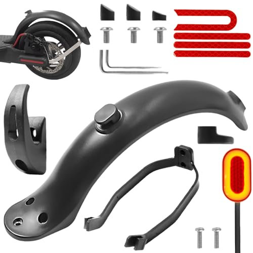 Aicharynic Hinterer Kotflügel Kit, Electric Scooter Heck Hinterers Ersatz Set, Aufhängung hinten Stoßdämpfer+Schutzblech+Schrauben Zubehör Kompatibel für Xiaomi-E Roller Mi M365 S1(Schwarz)