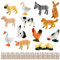 LANSKYLAN 23 Stück Bauernhoftiere Figuren Spielzeug Tierfiguren Set Bauernhof Kunststoff Bauernhof Tiere Schleich Miniatur Lernspielzeug Kuchen Cupcake Topper für Bauernhof Geburtstag Weihnachtsfeier