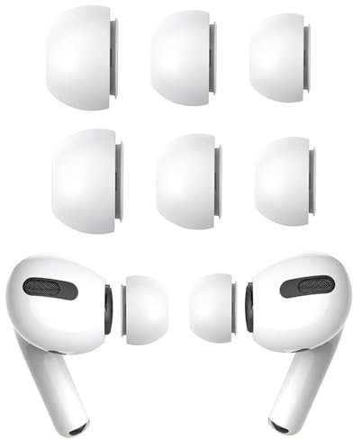 Ersatz-Ohrstöpsel aus Silikon, rutschfest, für Airpods Pro/Airpods Pro 2. Generation mit Rauschunterdrückungsloch (S/M/L), 3 Paar