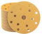 FASTPLUS 150mm Sanding Discs, 6 Inch 15 Hole Ceramic Alumina 120 Grit Gold Sandpaper, 50PCS for Random Orbital, Disc or Belt Sander