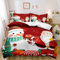 Gezu Weihnachten Bettwäsche Set 135x200cm Weihnachtsmann Schneemann Muster Jungen Und Mädchen Weihnachten Geschenk Microfaser Weihnachten Rot Bettbezug 135x200 cm Mit Kissenbezug 80x80 cm