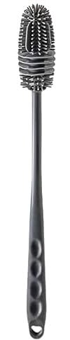 Silicone Bottle Brush with Long Handle, 32 cm Long Handle, for Flushing Bottles, Gentle and Scratch-Free Flexible Bottle Cleaner Brush, Carafes and Thermos Flasks with Narrow Opening