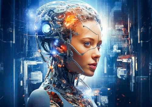 CALVENDO Poster 84,1 x 59,4 cm Querformat Ein Motiv aus dem Kalender KI - Wie sich die künstliche Intelligenz selbst sieht| Bilder, Kunstdruck, Wandbild, Wanddeko, Prints ohne Rahmen