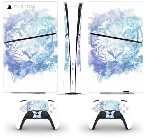 Autocollant complet en vinyle personnalisé pour manette numérique et console PS5 Slim avec vos propres photos