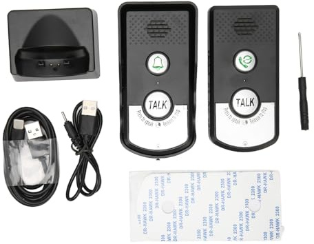 Wireless Intercom, Two Way Voice Water Proof System, 1000m Long Range Doorbell, for Family Elderly Office