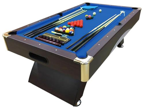 Professioneller Billardtisch mit Zubehör für Carambola und Snooker, robust für Erwachsene, 8 Ft Bellagio
