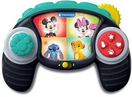 Clementoni Baby Disney Controller Joystick pour Enfants 12-36 Mois, avec Sons et lumières, Jeu éducatif imitatif de la Petite enfance, stimule la manualité et Le développement cognitif, 17497