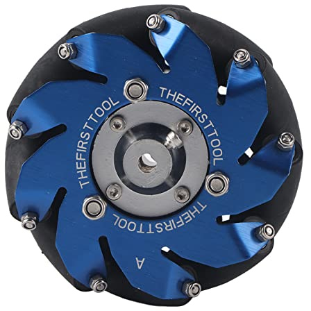 Rouleaux en Caoutchouc TPU 4 Pouces, Roue de Mécanum Omni 100 mm en Aluminium 45° avec Roulements pour Fonctionnement Lisse – Matériau TPUS Polyuréthane, Charge 30 kg