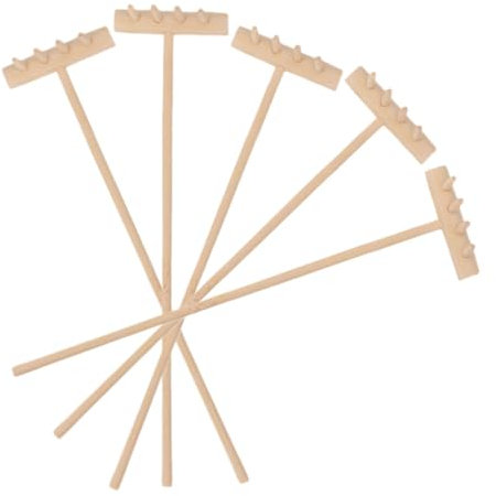 Milisten 5piezas Rastrillos De Mesa Miniatura Herramientas para Jardín Zen Accesorios De Escritorio para Bandeja De Zen Manualidades Mini Rastrillos De Jardín