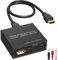 VEDINDUST HDMI ARC Audio Extractor Converter Adapter 4K@60Hz El Puerto de Salida HDMI es Compatible con la Función ARC SPDIF TOSLINK Optica y Audio estéreo de 3,5 mm Compatible con LPCM 7.1/DTS/DSD