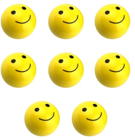 Durlo 8 Stück Ventilkappen, Staubkappen Für Autoreifen, Gelbe Smiley-Ventilkappe Aus Legierung, Universell Für Autos, SUVs, Fahrräder, Motorräder, LKWs