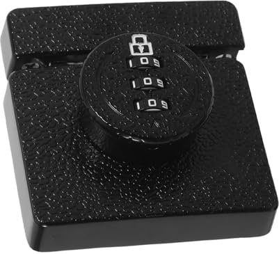 LIFKOME Serratura Combinazione Meccanica per Porte a Due Battenti senza Chiave per Armadi e Credenze con Password per Casa Garage e Giardino Colore Nero Elegante