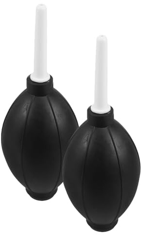 UKCOCO Souffleur d'air en Caoutchouc 2Pcs pour Nettoyage de Poussière sur Appareils Numériques et Ordinateurs, Matériel TPE Noir Polyvalent pour Entretien Lentilles