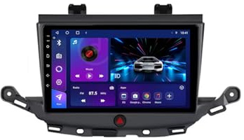 Android 15 Double DIN Autoradio 9 Zoll Car Touch Screen für Opel Astra K 2015-2019 mit Rückfahrkamera Mirror Link BT Carplay GPS FM RDS SWC 4G WiFi Cooling Fan Multimediaplayers(EP40 4+32G)