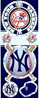 MLB Prismatischer Aufkleber, Neuheit, MLB New York Yankees Prismatic Stickers, Team Color, One Size, Teamfarbe, Einheitsgröße