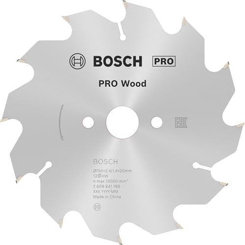 Bosch 2608641169 Lama Optiline Wood per Sega Circolare da Legno, 150 x 20/16 x 2,4 mm, 12 Denti