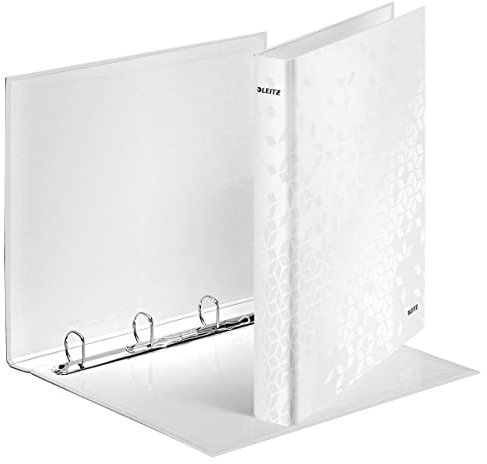 Leitz WOW A4 Ringordner mit 4 Ringen 25 mm glänzend weiß