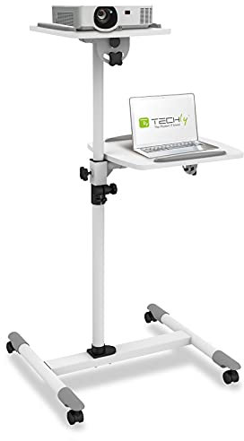 Techly ICA-TB-TPM-6 flexibel Trolleys für Notebook/Beamer, 85 bis 110cm Weiß
