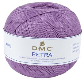DMC Hilo de algodón Petra de Color Morado, tamaño 5