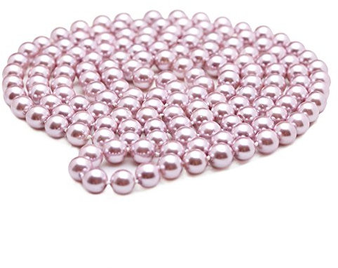 Jade Angel Halskette mit Muschelkernperlen, rund, 8 mm, 140 cm