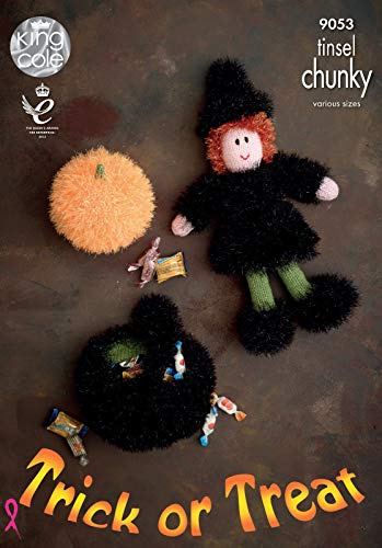 King Cole 9053 Knitting Pattern Halloween in Tinsel Chunky by King Cole