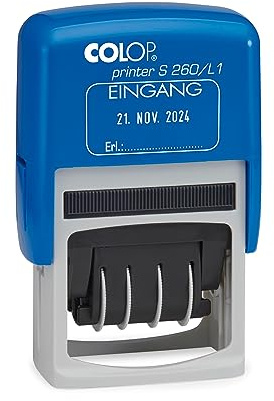 COLOP 105630 Datumstempel Printer S260 Eingang Abdruck Blau