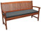 Beautissu Loft BK Auflage Bankkissen 150x48x5 cm Sitzkissen für Gartenbank Polster Auflage Gartenmöbel Polsterauflage mit Oeko-Tex Zertifikat - Kissen Graphitgrau