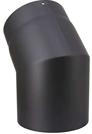 LANZZAS Ofenrohr Bogen 45° starr - Durchmesser Ø 200 mm - Farbe: gussgrau | Rauchrohr Abgasrohr Kaminrohr Knie