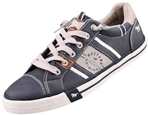 Mustang 4072-308-800, Zapatillas sin Cordones Hombre, Azul (Dunkelblau 800), 44 EU