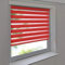 Sonnenschutz-HH - Doppelrollo Klemmfix ohne Bohren Vario Seitenzug Duorollo AUSSENMAß Breite 110 x 220 cm Höhe - rot