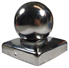 Pfostenkappe Kugel Edelstahl 71 x 71 mm (1) Stück