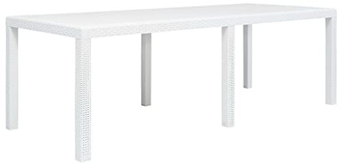 vidaXL Gartentisch Kunststoff Rattan-Optik Tisch Balkontisch Terassentisch