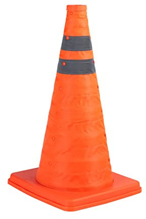 1PC Pack 45cm cônes de signalisation pliables/panneau de cône de signalisation/cône de sécurité réfléchissant polyvalent, orangeTaille: 18 pouces / 45cm)