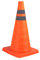 1PC Pack 45cm cônes de signalisation pliables/panneau de cône de signalisation/cône de sécurité réfléchissant polyvalent, orangeTaille: 18 pouces / 45cm)