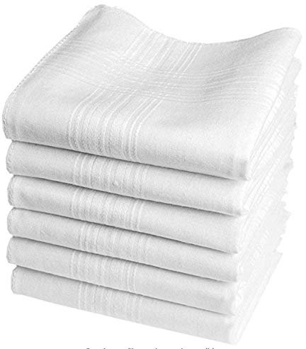 Zani Luigi Fazzoletti Uomo, Chiari, 5 Per Pacco, 45X45cm, Cuciti con Puro Cotone 100%, Resistenti ai Lavaggi