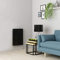 Warmehaus Horizontal Column Designer Radiator Oval Panel Double Black 600x414mm - Modern Central Heating Space Saving Radiators - Perfect for Bathrooms, Kitchen, Hallway, Living Room