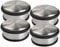 LATERN 4Pack Door Stopper Chrome Stainless Steel 1.2kg φ10cm Heavy Duty Freestanding Anti Slip Anti Scratch Door Stop with Rubber Ring - Modern Round Style