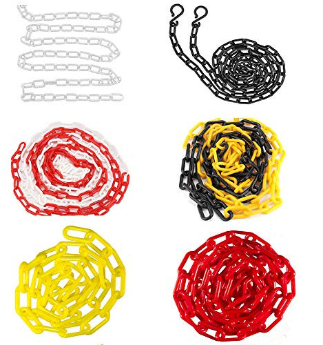 Haken Kettenglieder Kunststoff Absperrkette für Sicherheit Dekorative Gartenzaun Warnkette (1 Stück)